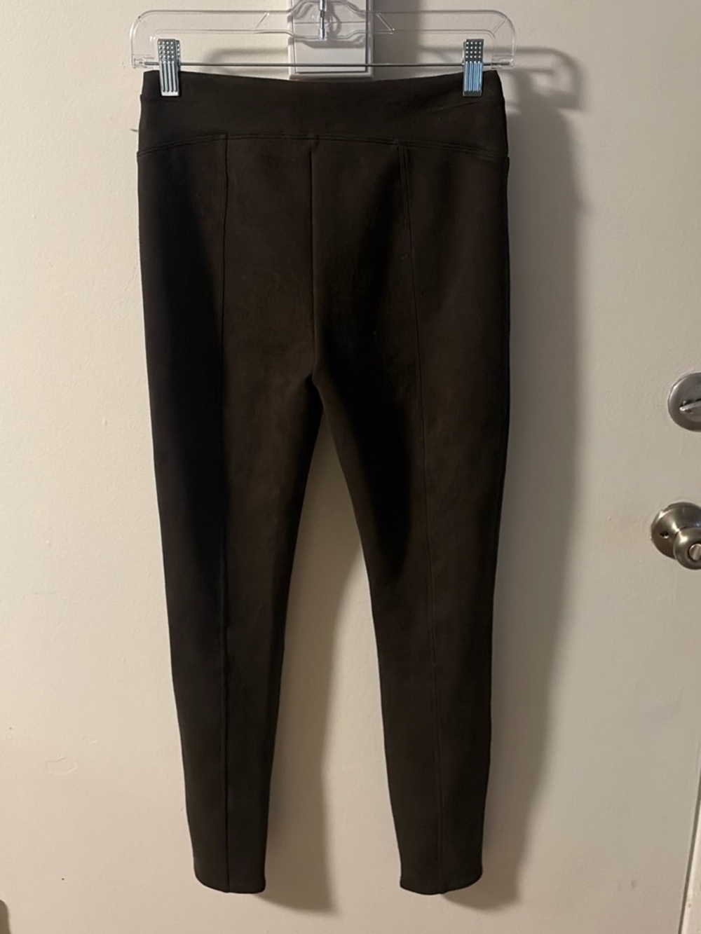 SPANX Dark Brown Suede Leggings